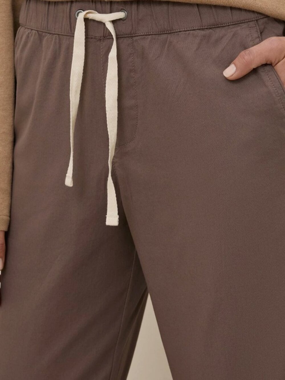 Pact Organic Daily Twill Pant Medium Deep Taupe - Picture 3 of 8